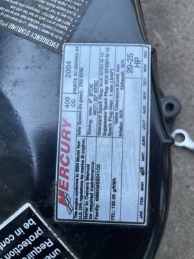804946t02 Mercury 2004 25 2 Stroke Powerhead Engine