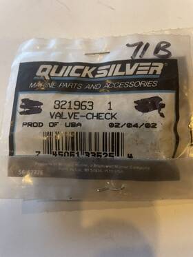 821963 Mercury Quicksilver Oem# 1 Check Valve R495