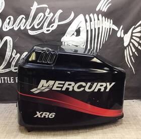 827328t8 Mercury 150hp Xr6 Top Cowl Engine Cover Hood V6 2.5l Freshwater
