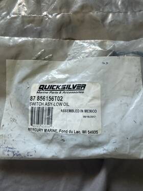 87-856156t02 Mercury Low Oil Switch Assembly New Oem Free Shipping In Usa