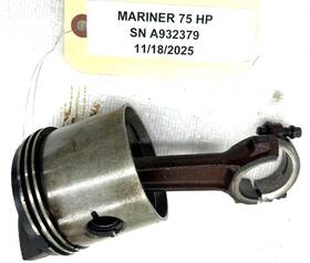 8896a3 Mercury Mariner 75hp Oem Piston And Connecting Rod #8896a3
