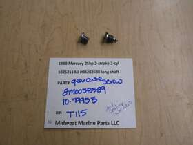 8m0058389 Mercury 10-79953 1988 25hp 0b282508 Outboard Gearcase Screws T115