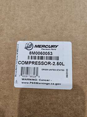 8m0060053899113a03 Mercury Optimax Dfi 2.5l Air Compressor 8m0060053 - New