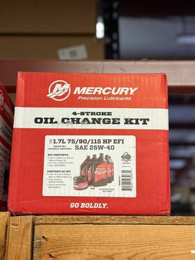 75-90-115hp Mercury 8m0081917 25w-40 Oil Change Kit Four Stroke Outboard