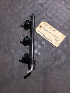 8m0091784 Mercury 2013 25 30 Hp 4-stroke Outboard Fuel Injector And Rail Assy