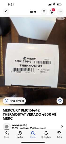8m0161442 Mercury Thermostat Verado 450r V8 Merc