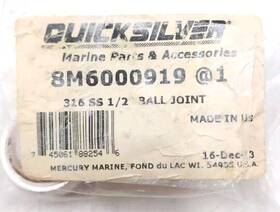 8m6000919 Mercury Quicksilver 1 Ball Joint 316 Ss 1/2 Tie Rod End Oem/genuine