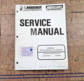 90-854785 Mercury Oem 0780 Mariner 1997 25 Hp 4-stroke Outboards Models Service Manual