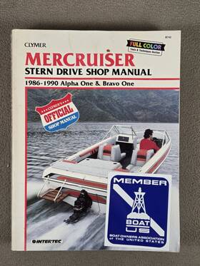 B742 Mercury Clymer Mercruiser Stern Drive Shop Manual 1986-1990 Alpha One And Bravo