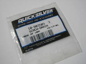 10-8035093 Mercury Marine 10-803509 Mariner Quicksilver Outboard Drain Screw Oem