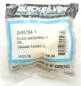 859578a-1 Mercury Marine Mercruiser Oil Plug Assembly Engine Fill Oem Genuine