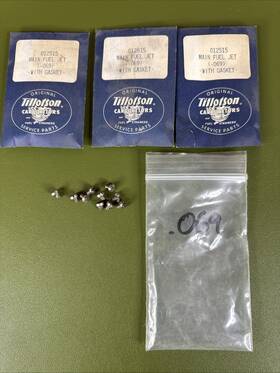 1399-1962 Mercury & Tillotson Lot Of 13 New Tillotson/mercury Main Fuel Jet .069 012515 / 4c
