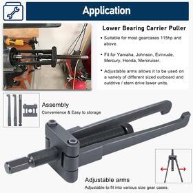 Mhqp-0310 Mhmoto Lower Bearing Carrier Puller For Yamaha Johnson Evinrude Mercruiser Honda