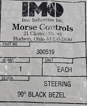 A300519 Morse 300519 Controls 90 Black Bezel Steering Kit