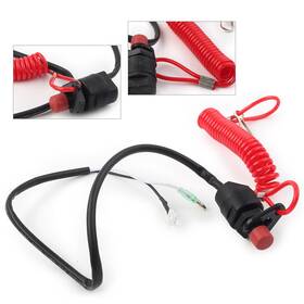 Moto Ht 612048425037 Universal Boat Outboard Engine Motor Kill Stop Switch With Safety Tether Lanyard