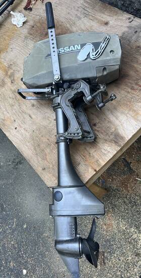 Ns3.5b2 Nissan Vintage Model Outboard 2 Stroke Motor 3.5 Hp - Japan. Runs
