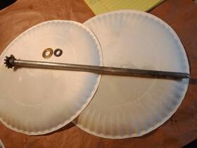 0376416 Omc Johnson Evinrude 376416 Long Throttle Tiller Gear And Shaft 11 7/8 Inch 1950s