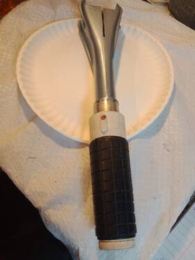 0381805 Omc Johnson Evinrude 1950s 60s Tiller Steering Handle 377943 381805 Lt Blue Met
