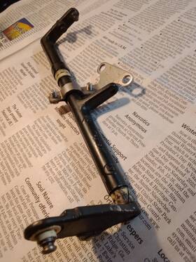 0438076 Omc Johnson Evinrude 438076 342901 Throttle Lever And Pin Ay 20 25 30hp 1997-1999