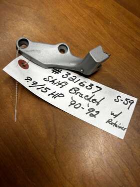 321637 Omc Nos Oem Evinrude Johnson Shift Bracket 9.9/15hp 1990-92 With Retainer