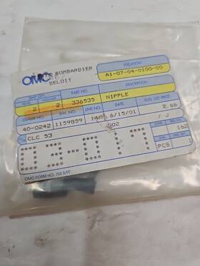 336535 Omc New Lot Of 2 Johnson Evinrude Oem Nipple In Sealed Package