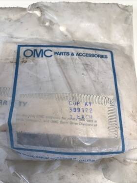 0389122 Omc 389122 Nos Nla Oem Evinrude Johnson Chrome Impeller Cup And Plate