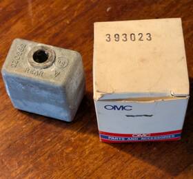 0393023 Omc 393023 Anode Oem# Nos Factory Genuine Boat Marine Part