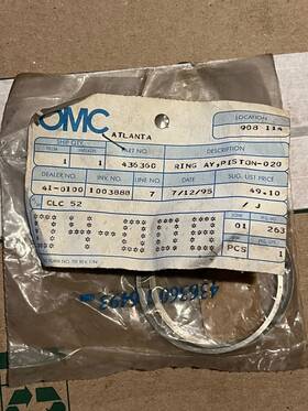 436390 Omc 436360 Evinrude Johnson Piston Rings Nos