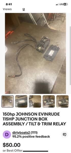 583902 Omc Johnson Evinrude Junction Box 150 155 175 Hp