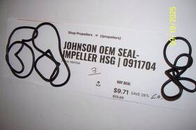 0911704 Omc 911704 3 New Oem Evinrude Johnson Water Pump To Plate Seal #911704 #0911704 B2