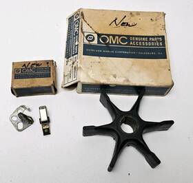 C-112 Omc C-127 Vintage Impeller And Brkr Part Assembly Outboard Marine Corp D