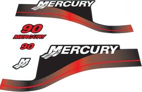 823417a00 Outboard Cover Sticker Decal Engine Decals Set Replacement Mercury 2 Stroke 90hp Red