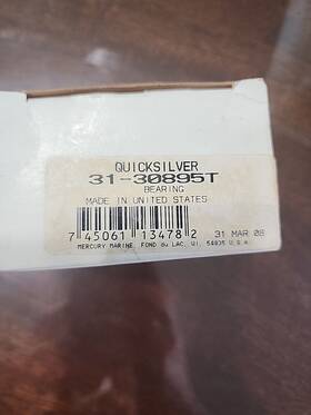 31-30895t Quicksilver Mercury #31-30895t Bearing