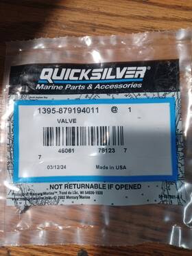 879194011 Quicksilver Mercury Marine Parts Valve