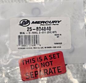 25-804840 Quicksilver Mercury Marine O-ring Kit New Oem