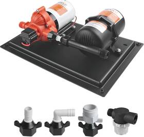 Sfwsk1-030-045-002 Seaflo 33-series Water Pump And Accumulator Tank System 12v - 3.0 Gpm Black