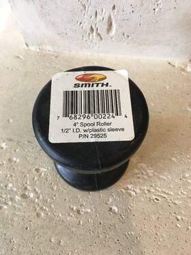 29525 Smiths Smith Spool Roller - 4 Inch L X 1/2 Shaft With Plastic Sleeve Part Number Boat