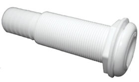 Th-1202xl-dp Extended Length Thru-hull Fitting 1-1/8inch X 5-3/8 White
