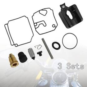 P003-a026x3 Topteng 3x Carburetor Carb Rebuild Kit Fit For Yamaha 3 Cyl 2.834 Bore 60hp 70hp 1992-06