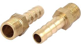 17042800 Uxcell 1/8bsp Male Thread 6mm Hose Barb Tube Fitting Coupler Brass