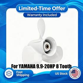 683-45941-00-00 Vf 9 1/4x12 Boat Outboard Propeller For Yamaha F9.9 F15 20hp 8tooth