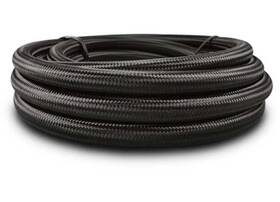 18986 Vibrant Performance 5ft Roll Black Nylon Braided Flex Hose Ptfe Lined 6an