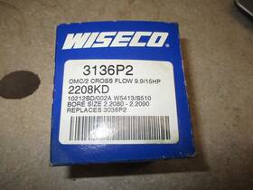 3136p2 Wiseco Omc Johnson Evinrude Forged Piston 9.9-15 Hp .020 Inch Oversize