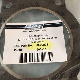 0329836 Wsm 505-07 New Evinrude Johnson 3 Cylinder Head Gasket 50-70hp 329836