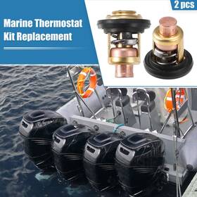 135-150 X Autohaux 703820910213 2pcs Marine Thermostat Kit For Mercury V-6 175 200hp 143 Degree