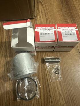 6e7-11631-00 Yamaboya Lot Of 3 For Yamaha Outboard Piston Kit-std Ring
