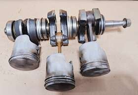 6h4-11631-09-96 Yamaha 6h4-11400-04-00 40 Outboard Crankshaft And Pistons Oem