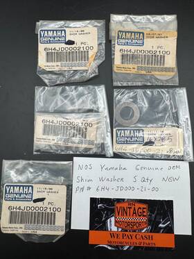 6h4-jd000-21-00 Yamaha Nos Genuine Oem Outboard Drive Shim Washer 5 Qty Part #