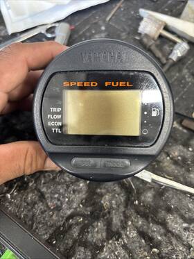 6y80-11 Yamaha Outboard Round Command Link Speed Fuel Gauge