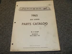 1965 Johnson MQ-11C MQL-11C 1/2HP Sea Horse Outboard Parts Catalog Manual Xo. Fixed Price $61.07.